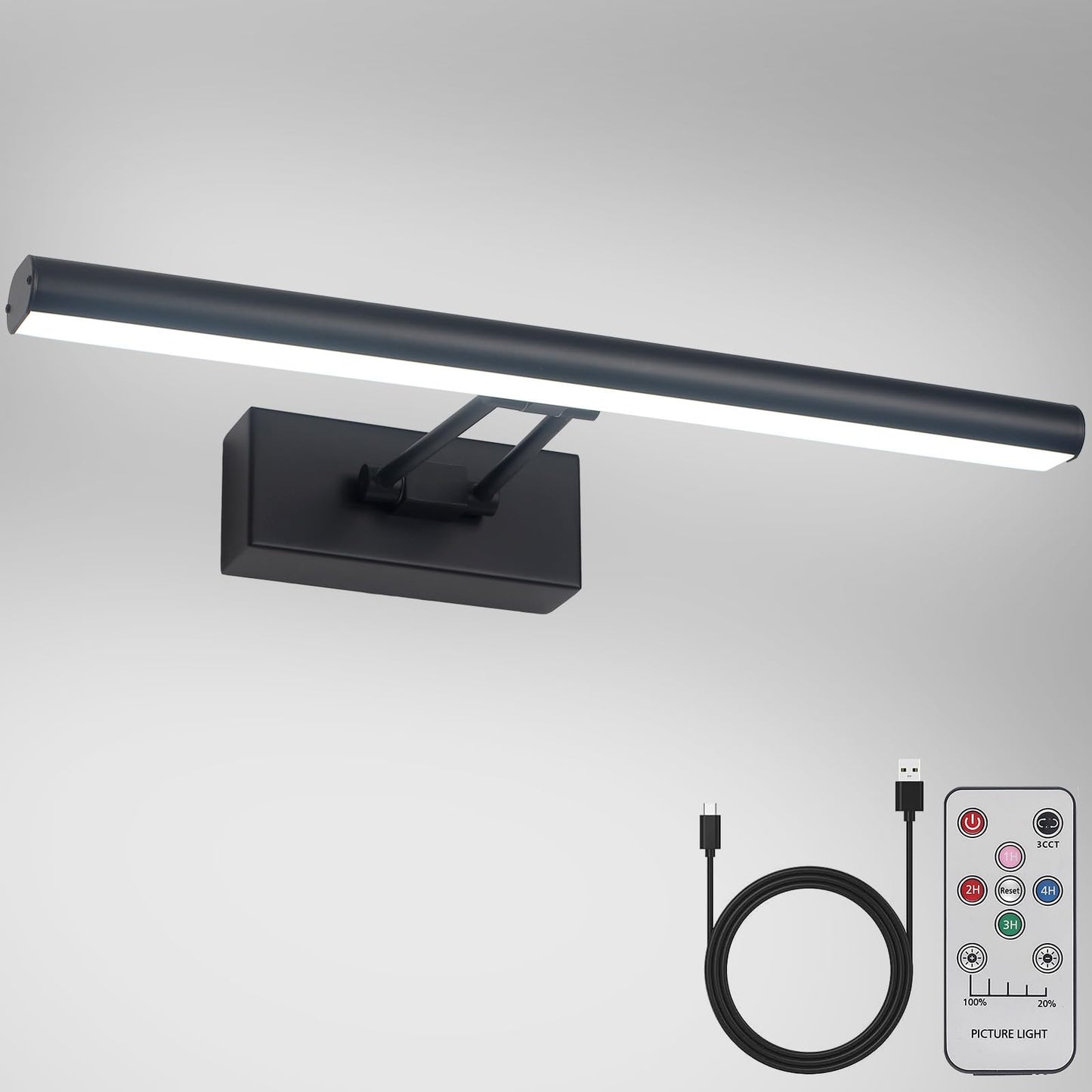 Stylish Digital Frame Table Lamp with Remote Control - Luxicro
