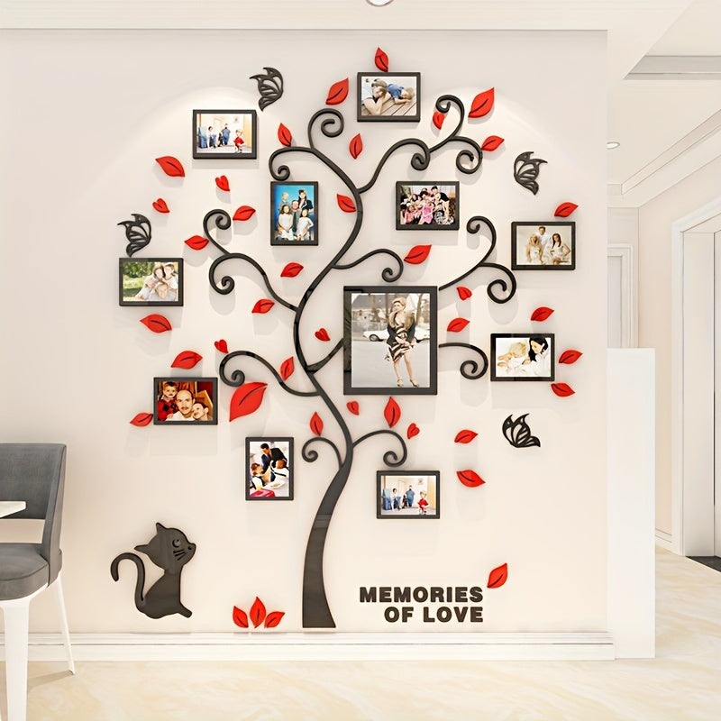 Modern Family Tree Wall Art Frame Sticker Decal