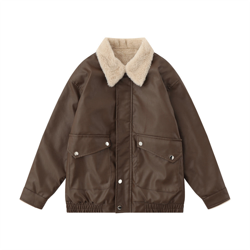 Cozy Mens Biker Leather Jacket
