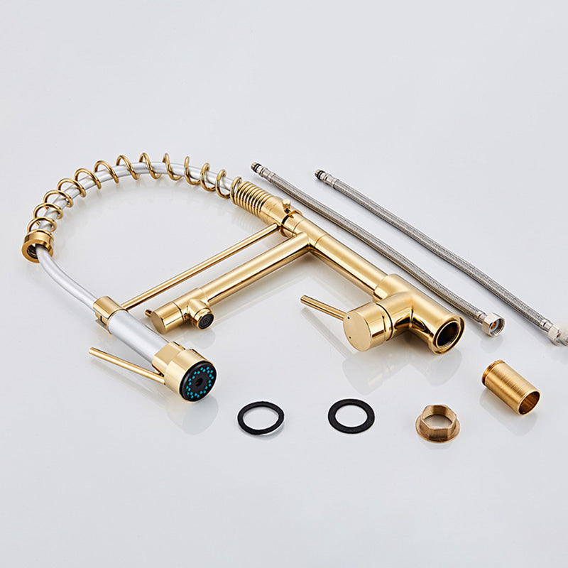 Premium 3-Function Brass Kitchen Sink Faucet Tap