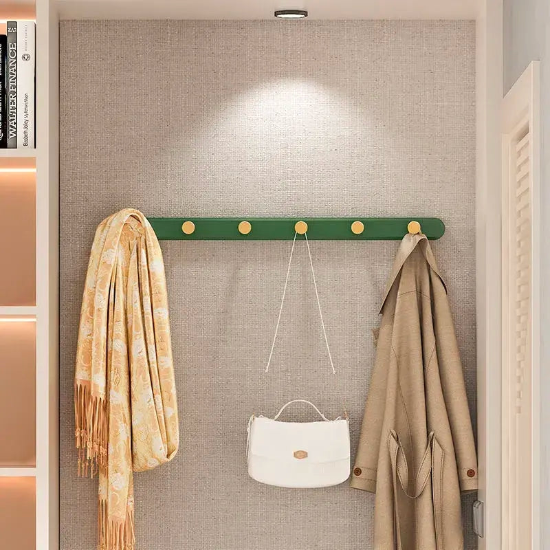 Rustic Wooden Wall Mount Coat Hook Rack