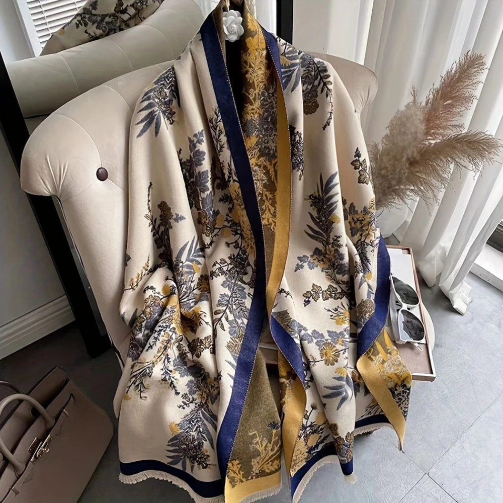 Beautiful Print Double Sided Silk Scarf