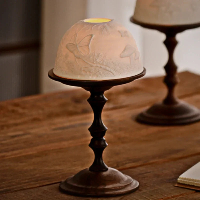 Clear Round Candle Holder