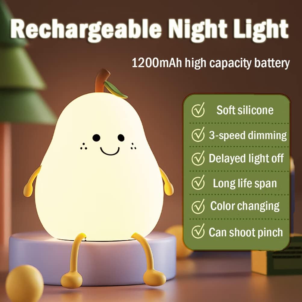 Compact Nightlight with USB and Warm Soft Light