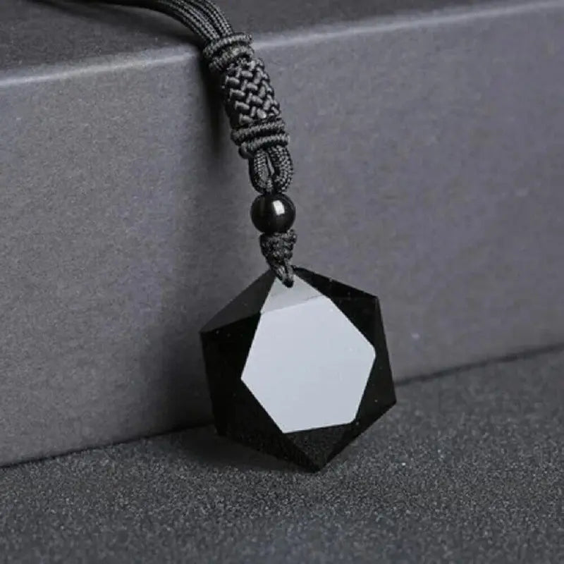 Bold Dark Stone Pendant Necklace