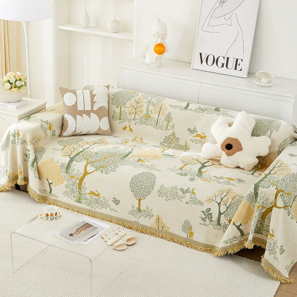 Plush Chenille Couch Slipcover