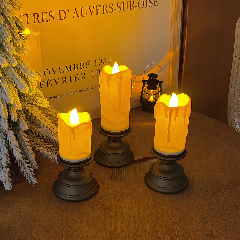 Flameless Battery Powered Wax Candles