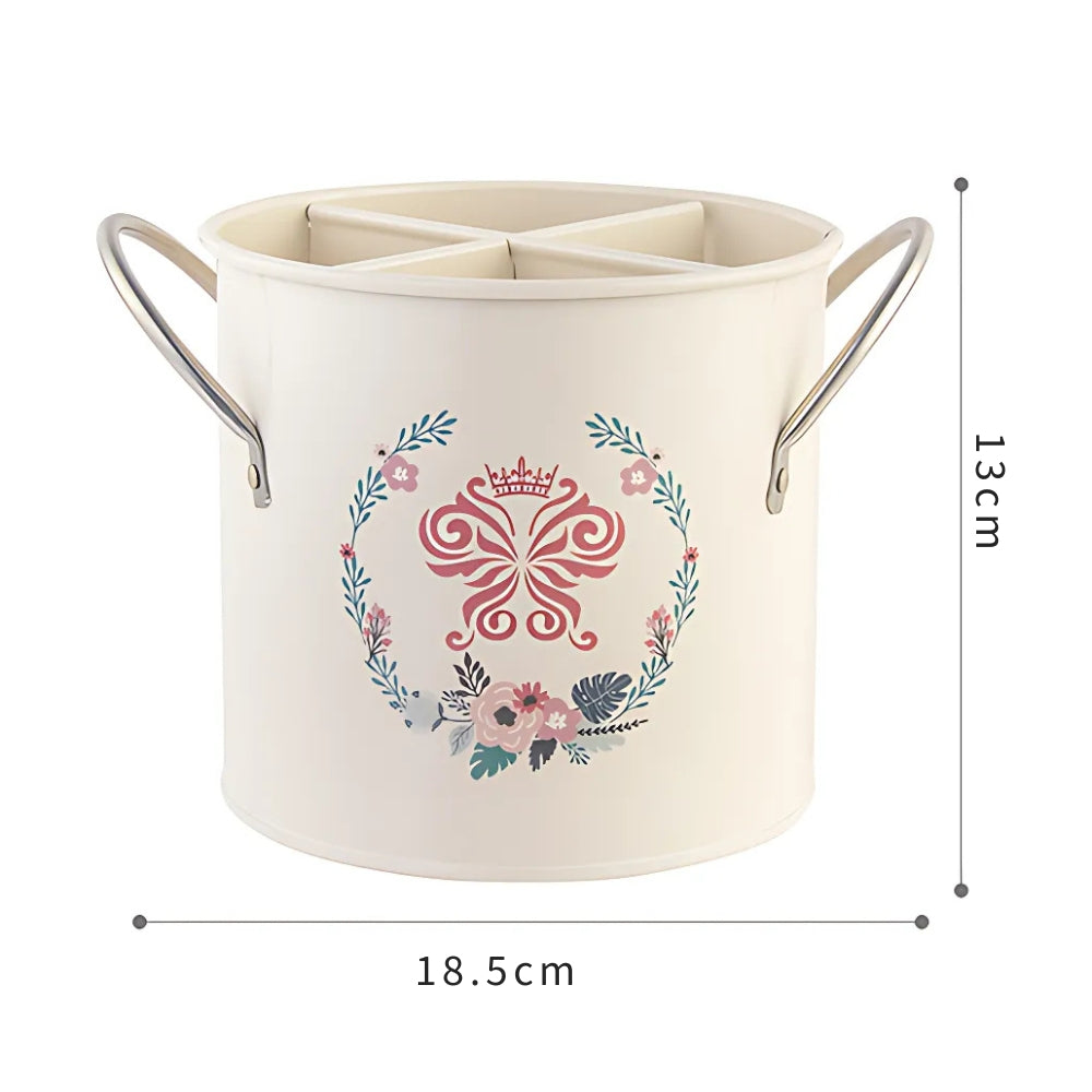 Decorative Kitchen Basket with Organizing Lid