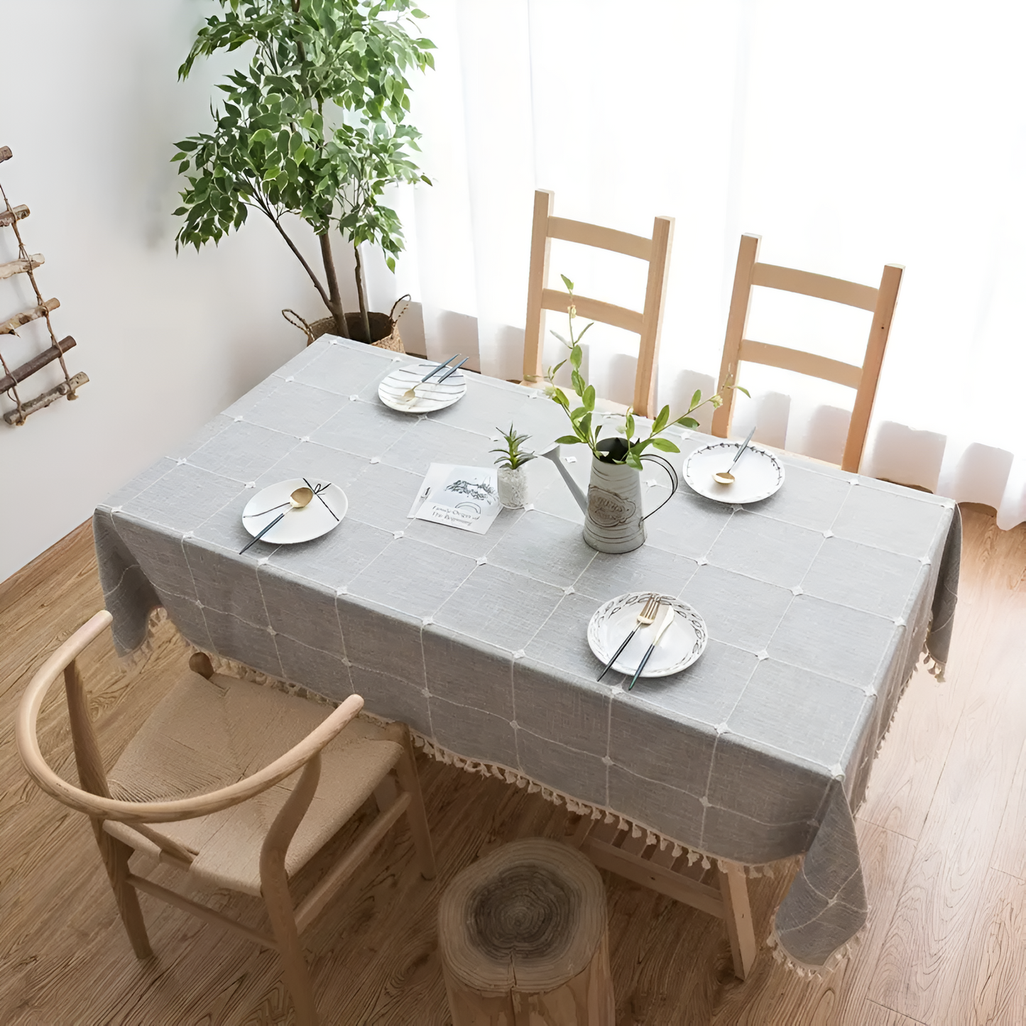Rustic Country Check Tablecloth - Luxicro
