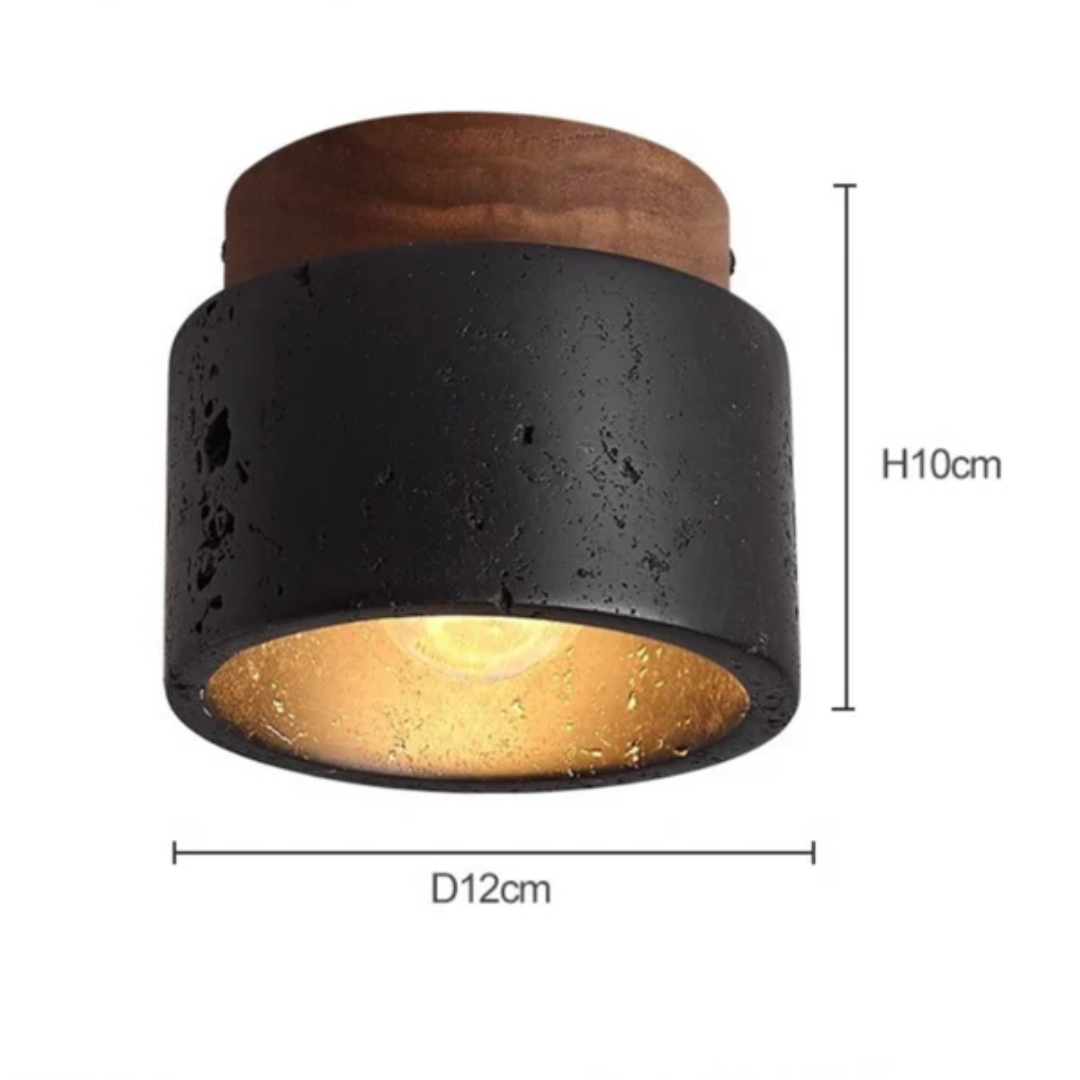 Rustic Rock Inspired Overhead Lamp