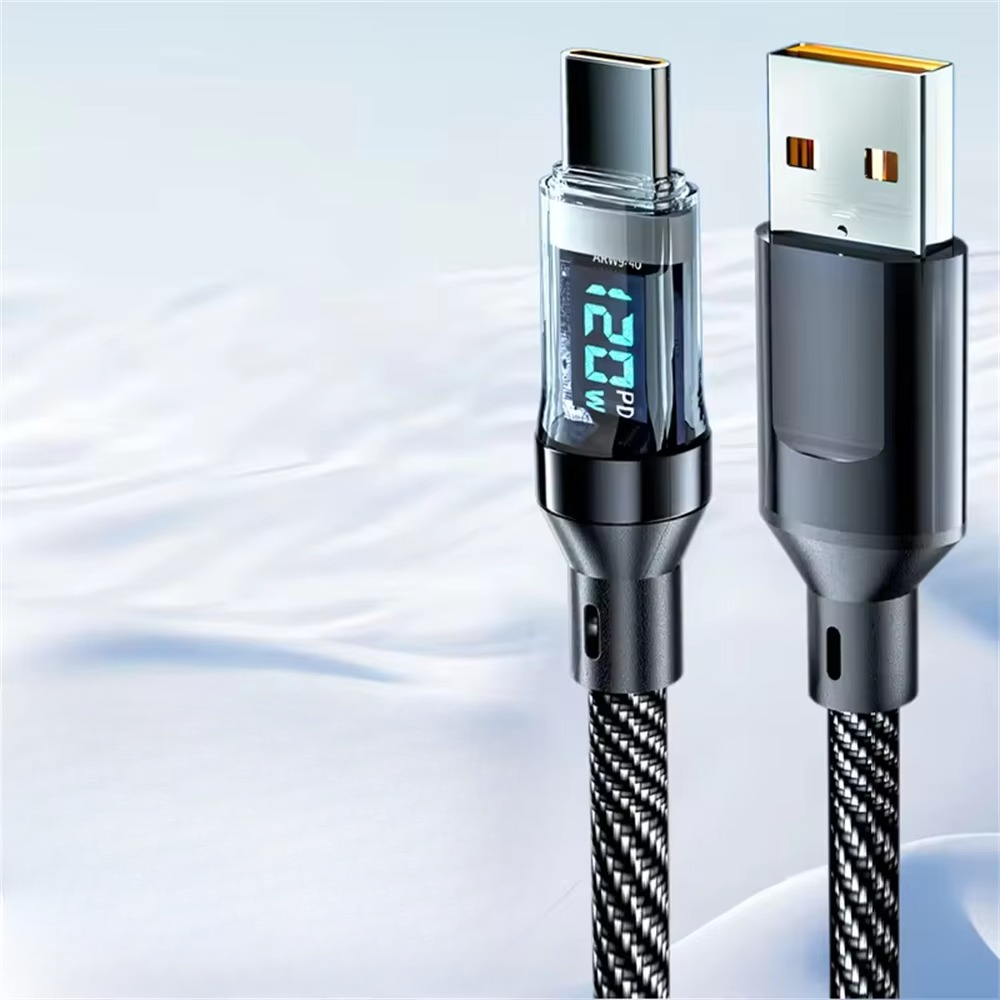 Fast Type-C 120W Quick Charge Cable with LED Indicator