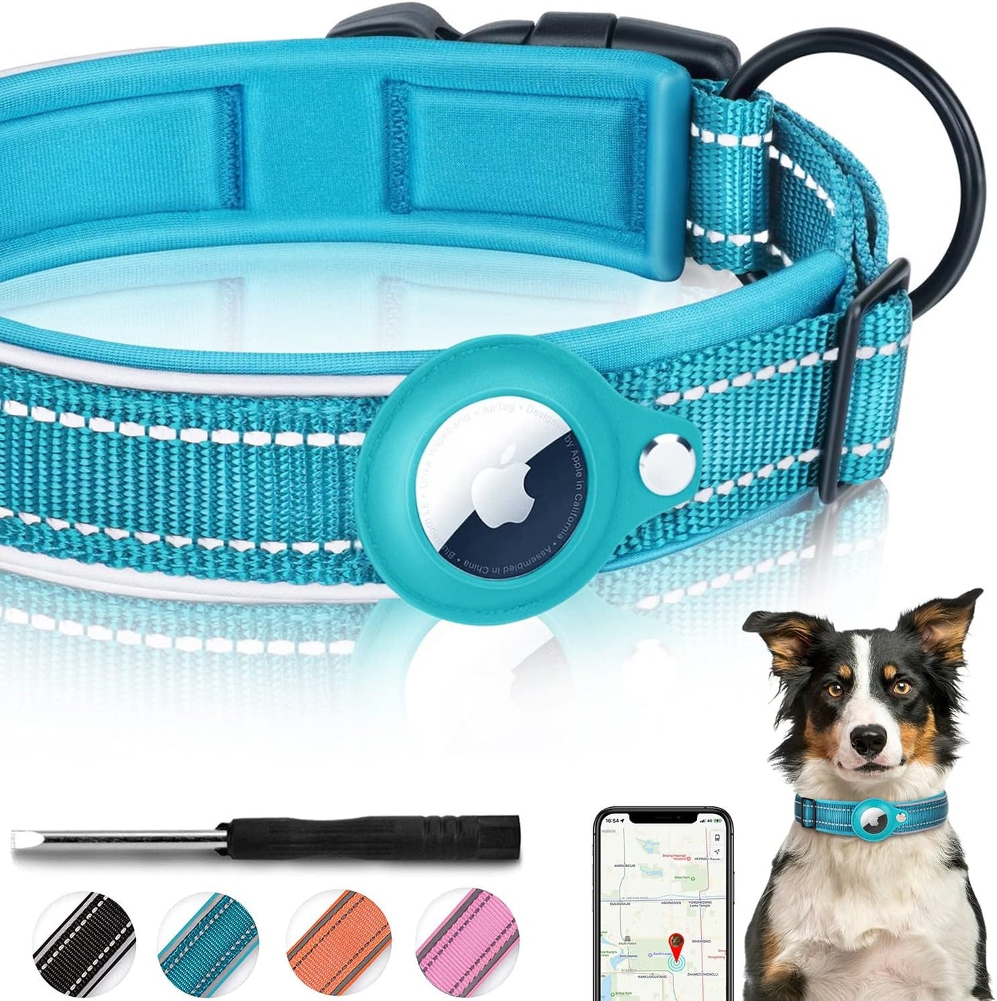 Glowing Pet Collar with Strong Nylon and Reflective Thread - Luxicro