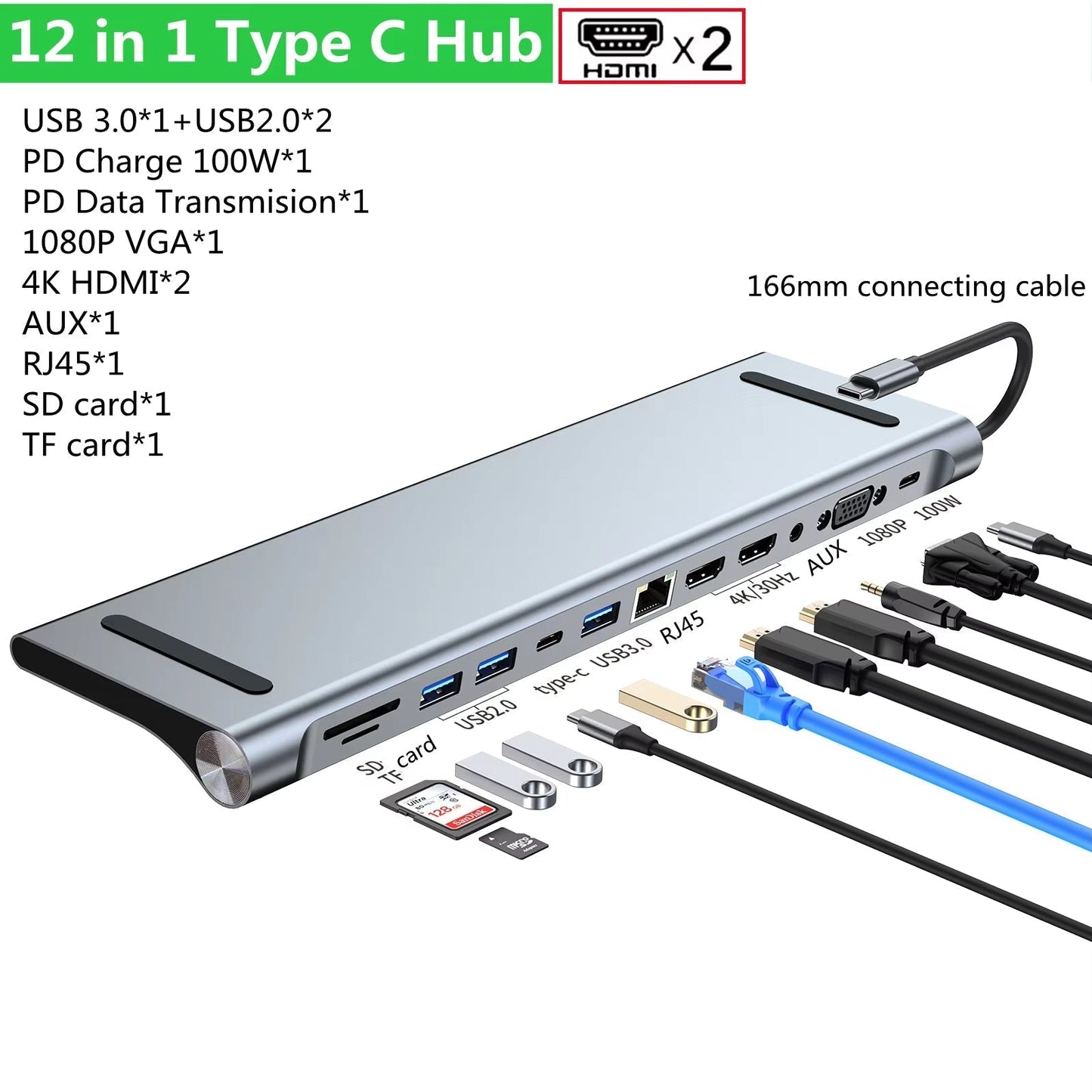 Compact USB-C Multi Port Adapter Dock