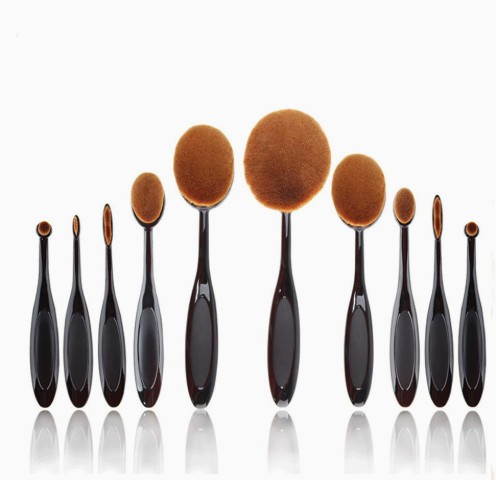 Premium Oval Makeup Brush Kit Set - Luxicro
