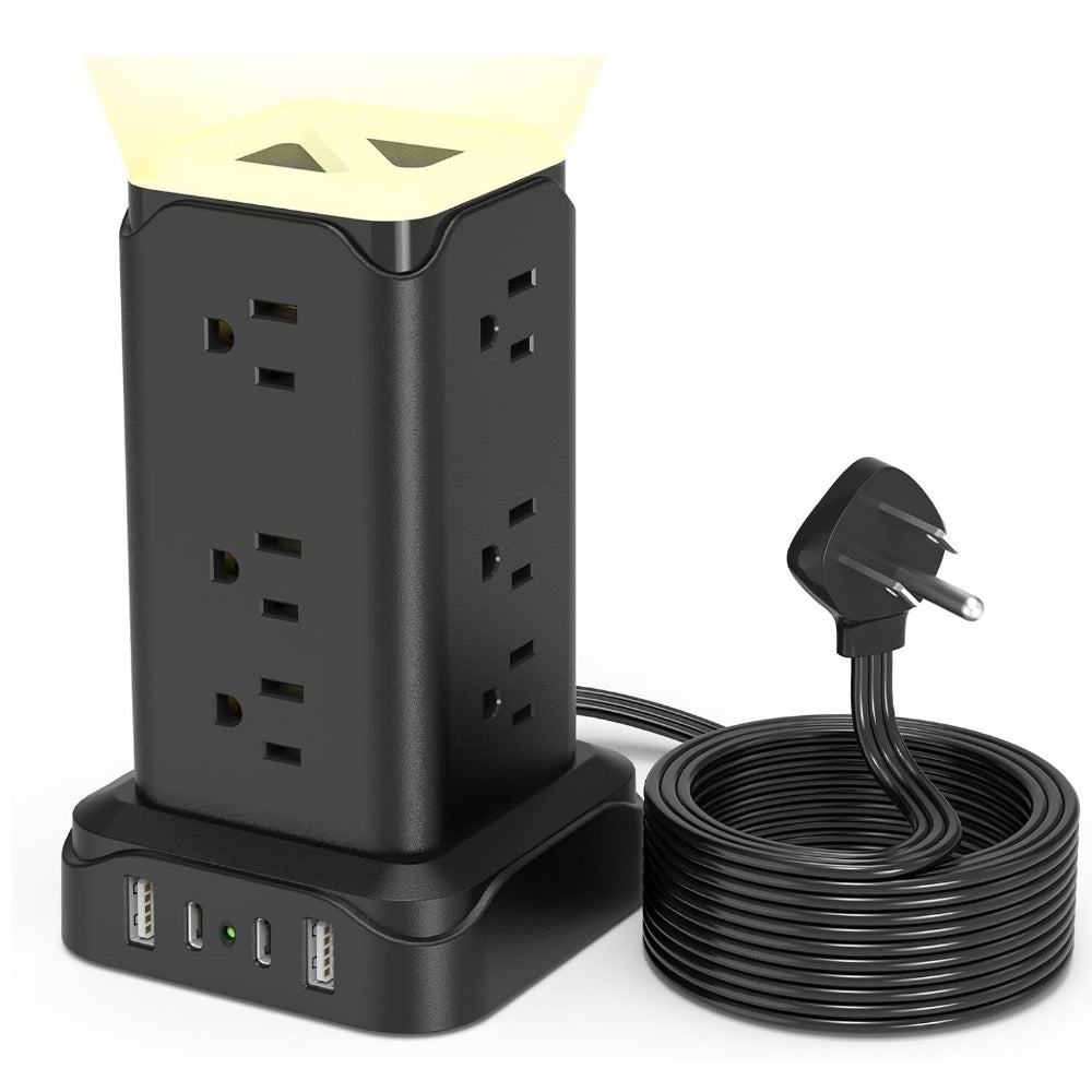 Heavy Duty 12-Outlet Power Strip Extension Cord - Luxicro