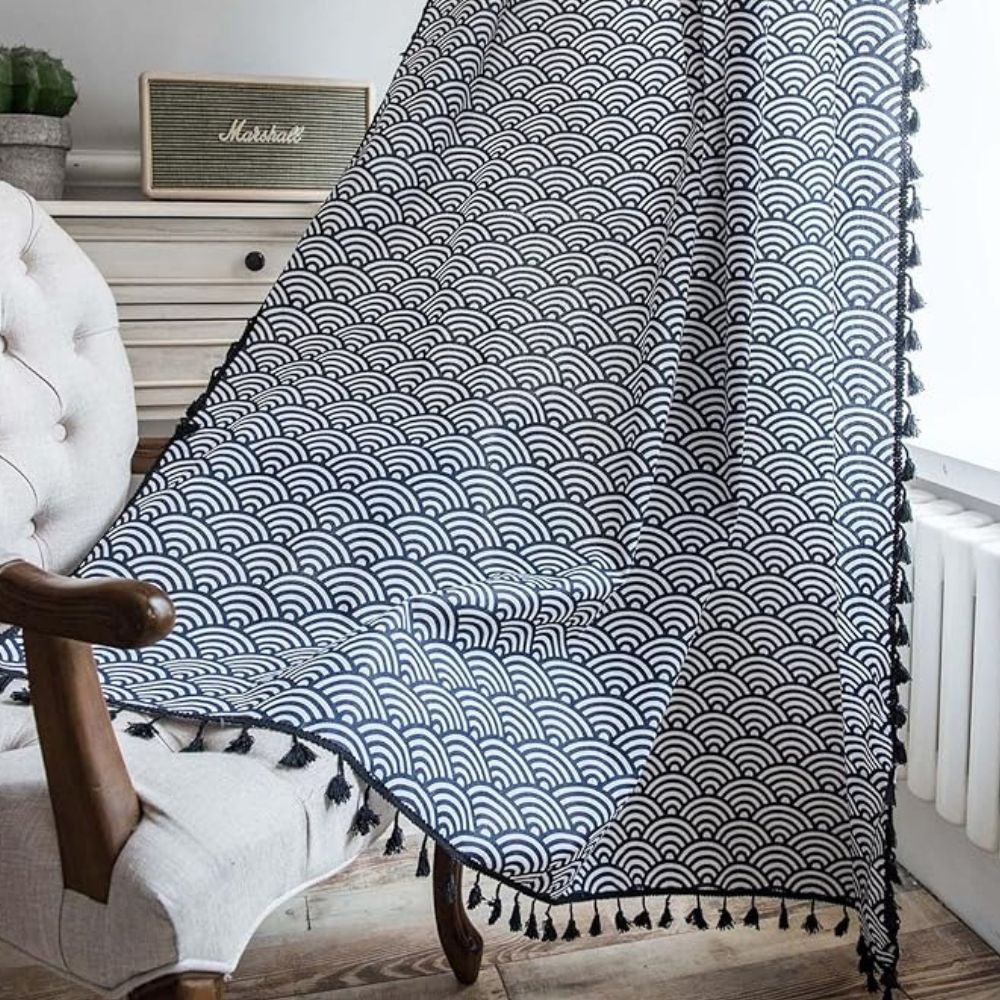 Ocean Wave Window Curtain - Luxicro