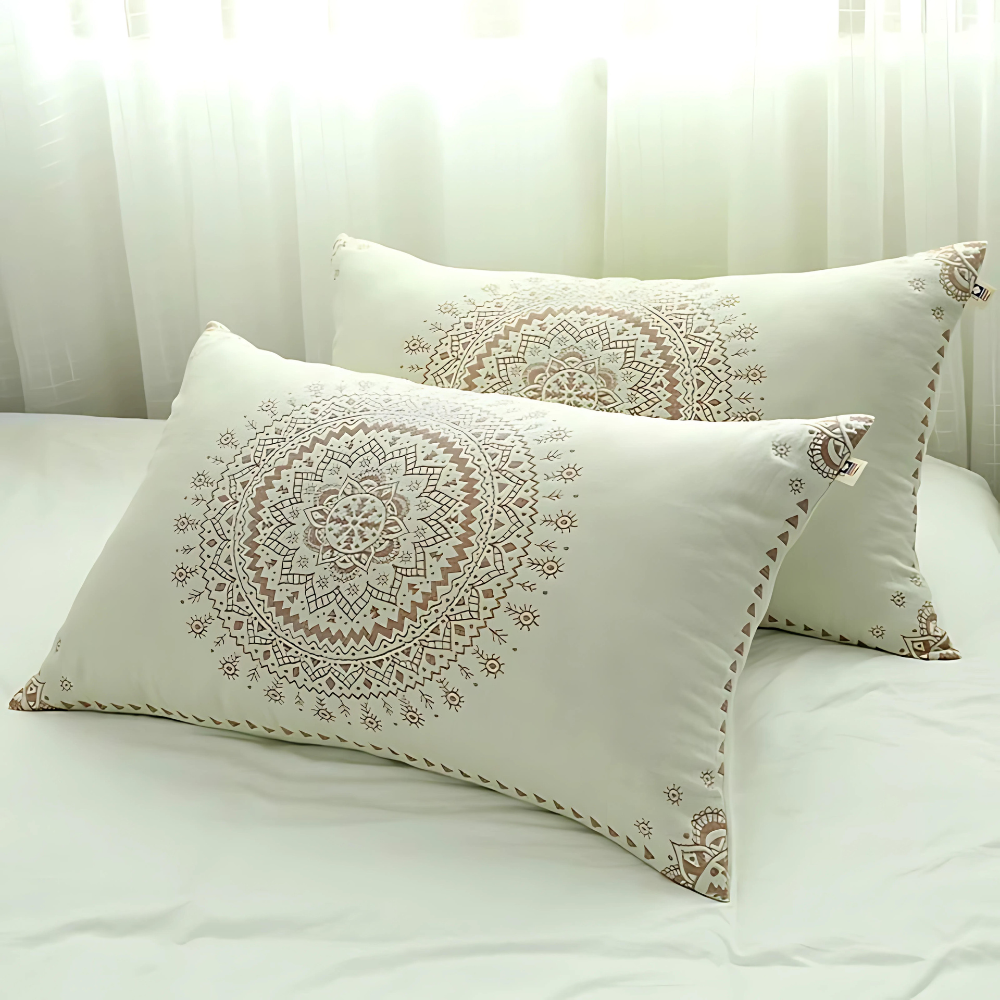 Boho Chic Breathable Cotton Pillow Covers (2pc)