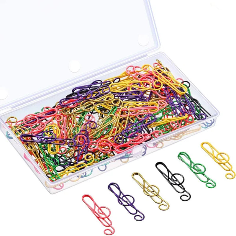Colorful Metal Music Shaped Paperclips
