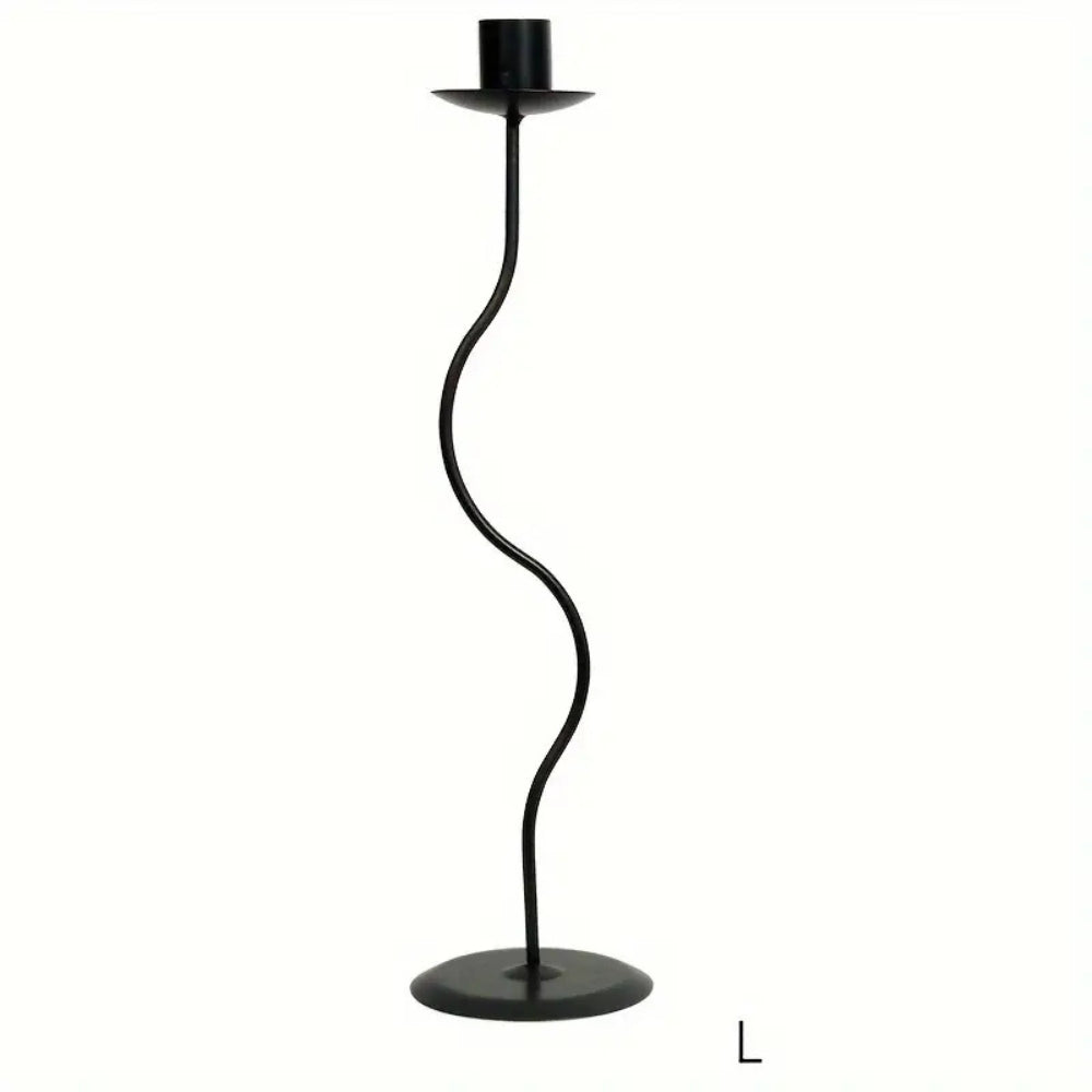 Ornate Round Iron Candle Holder