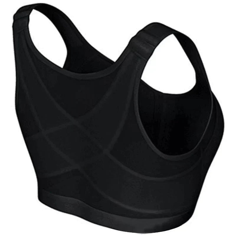 Supportive Athletic Bra with Customizable Straps