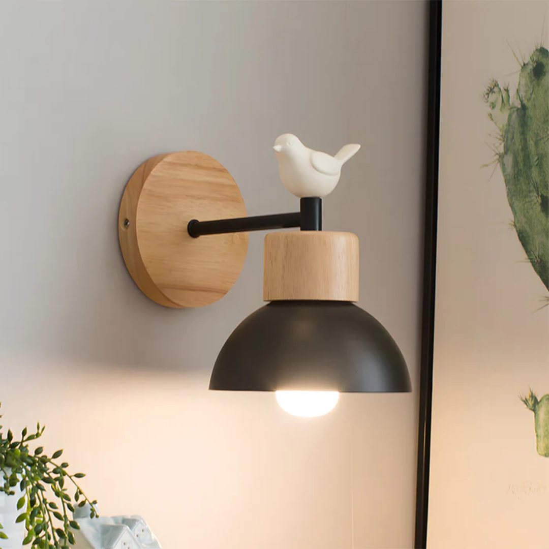 Country Style Wood Wall Lamp