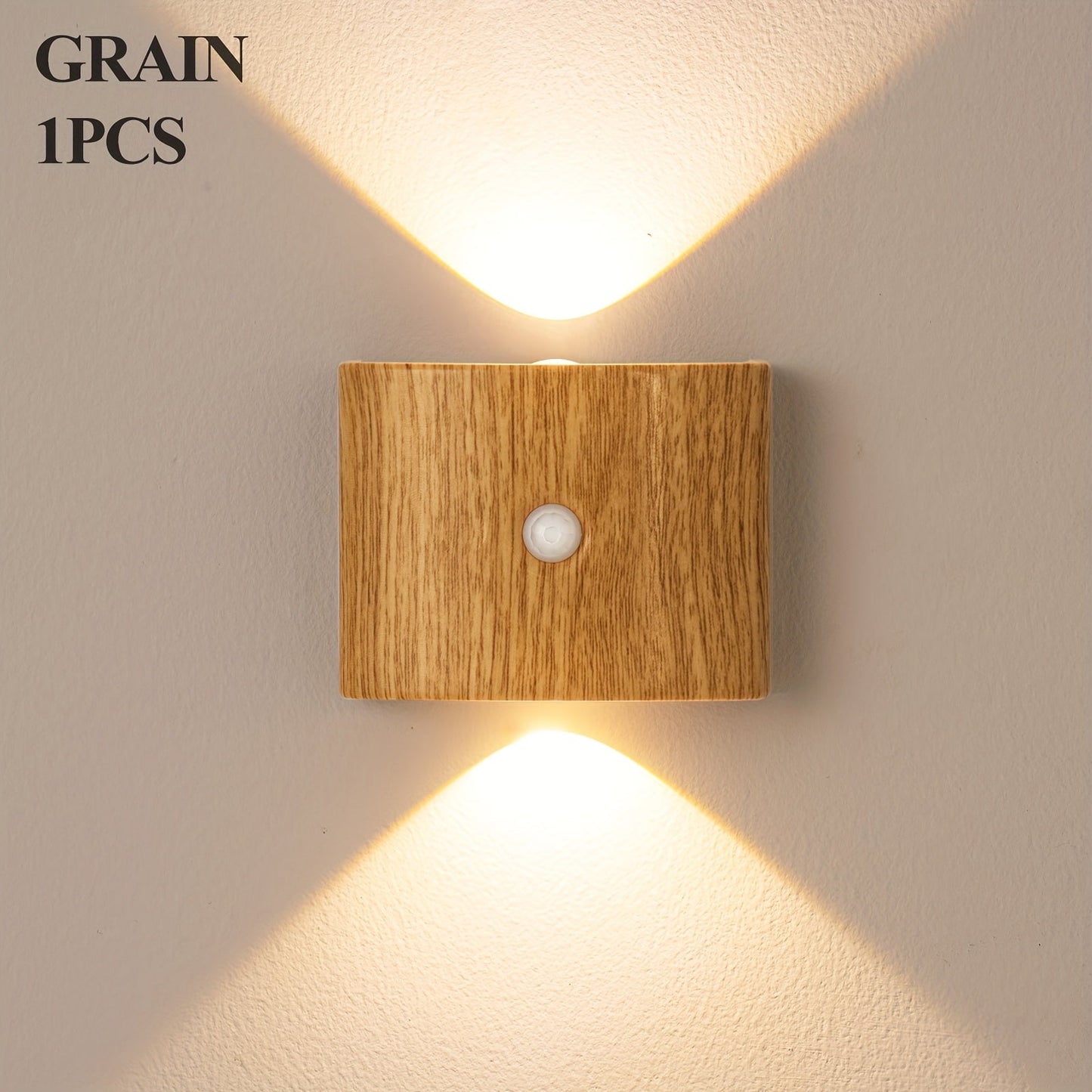 Contemporary Wooden LED Wall Lamp