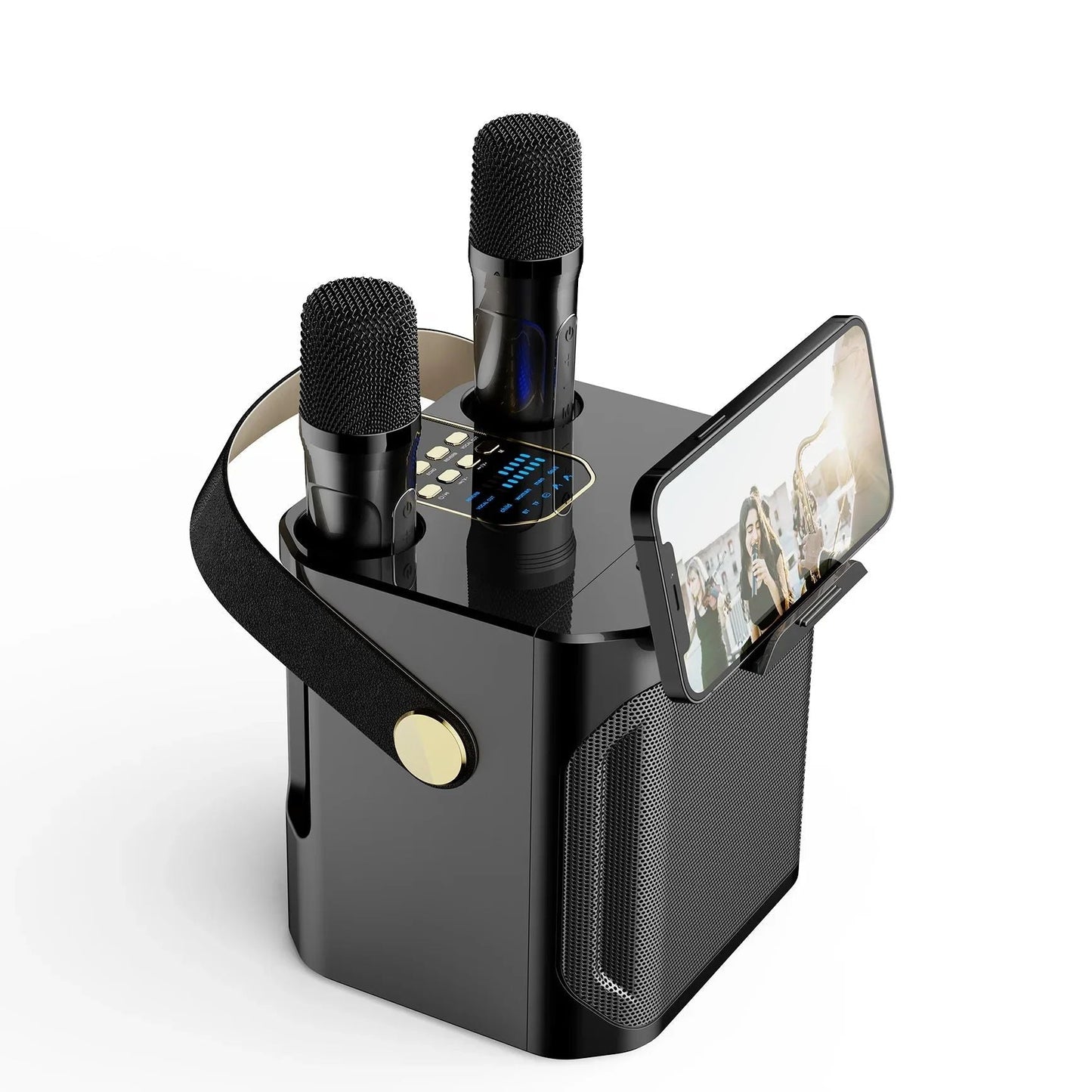 Compact Wireless Karaoke Speaker – 360° Portable Sound