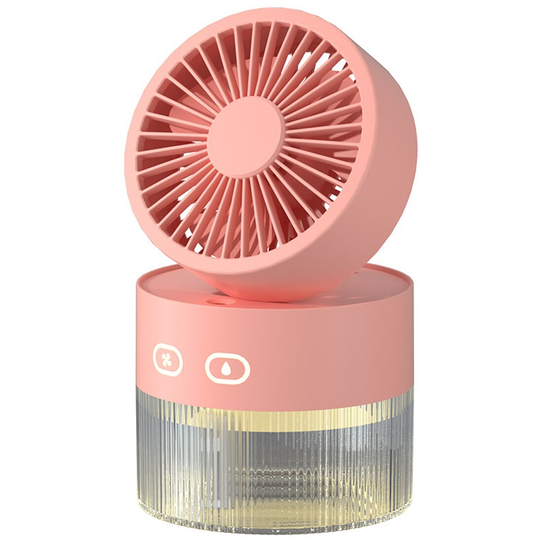 Mini Personal USB Table Fan with Lamp