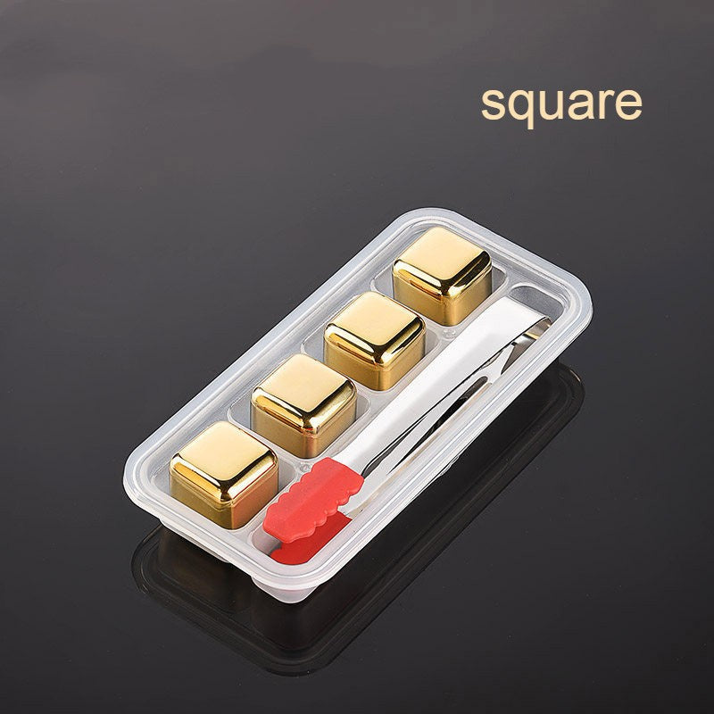 Durable Stainless Steel Ice Cubes Set with Clamp