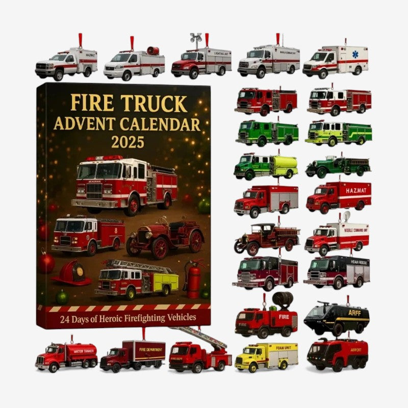 Rescue Fire Engine Holiday Countdown Toy Set - Luxicro