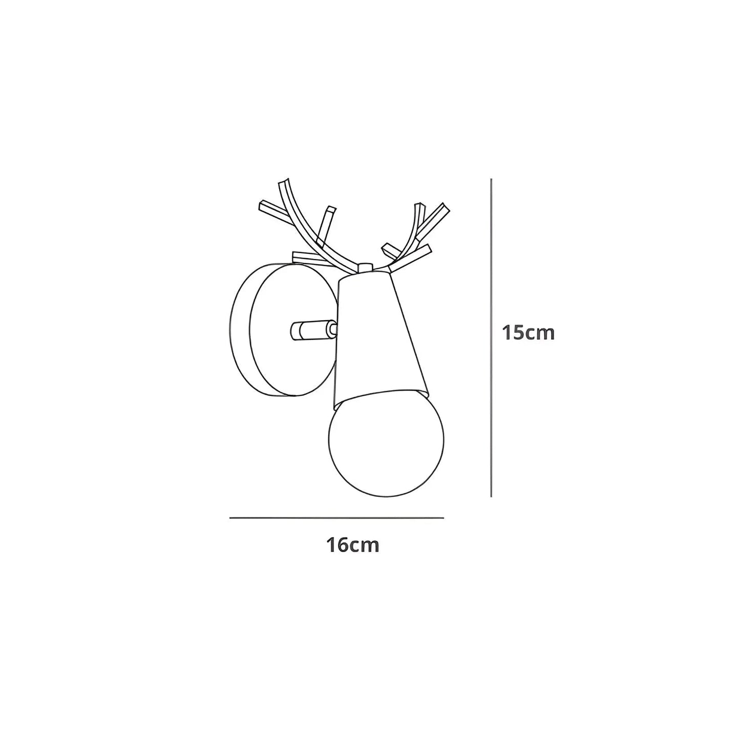 Stylish Deer Horn LED Sconce Light