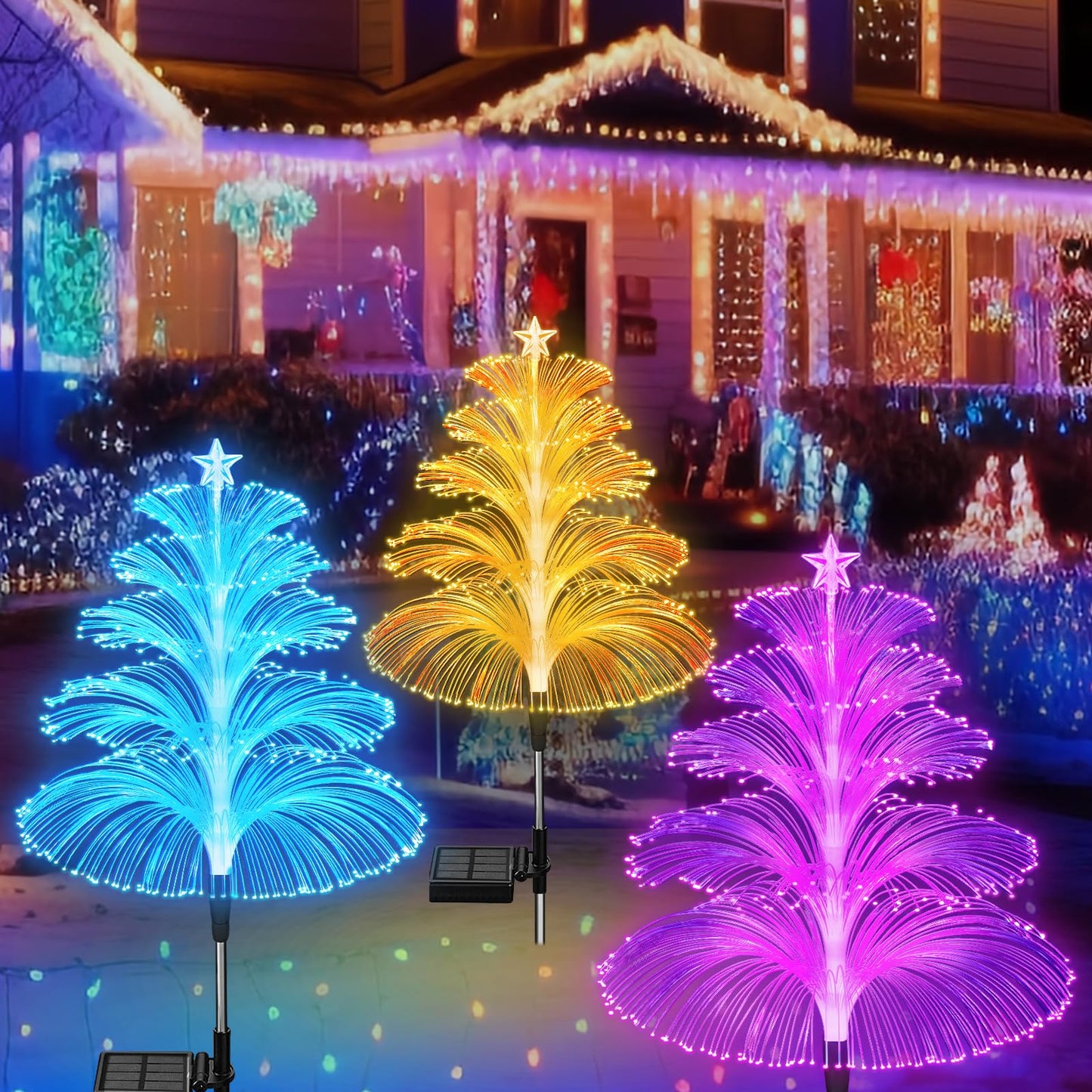 Colorful Outdoor Solar Jellyfish Garden Lamp - Luxicro