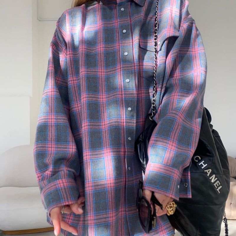 Cozy Women's Loose Fit Cotton Flannel Shirt