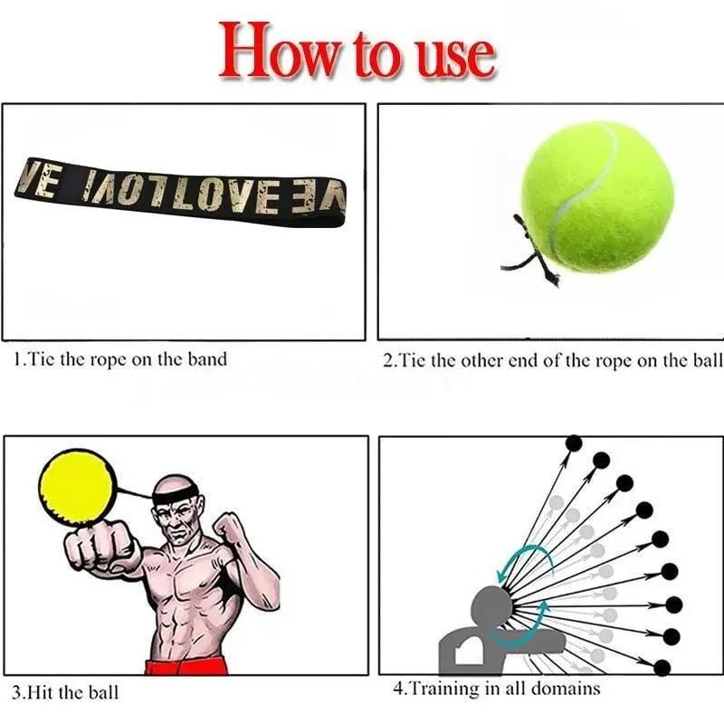 Fast Reaction Ball with Elastic Headband