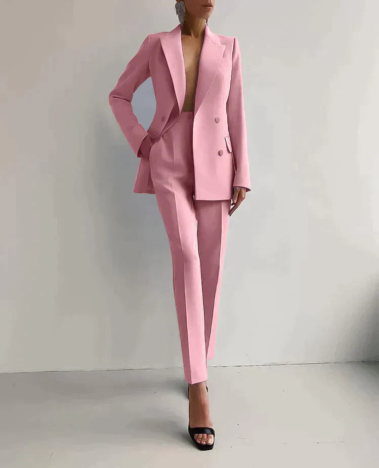 Classic Women's Pantsuit - Tailored Blazer Set