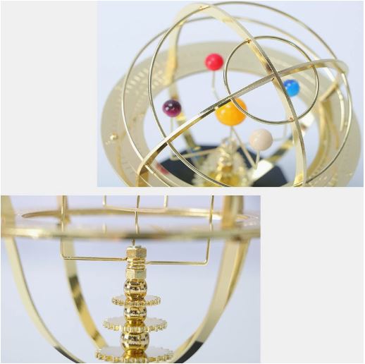 Classic Solar System Brass Model Decorative Planets Set - Luxicro