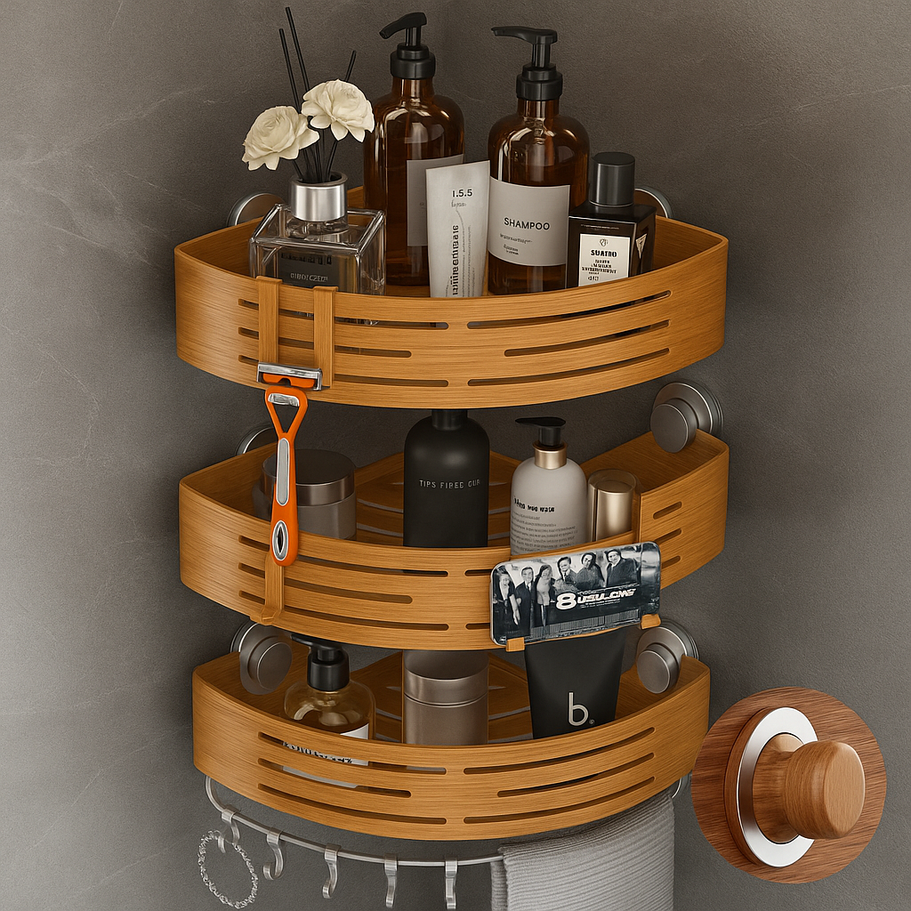 Compact Bathroom Corner Shelf Organizer
