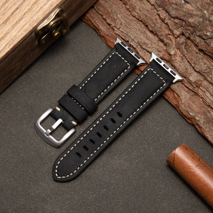 Classic Brown Apple Watch Strap - Iced Pattern