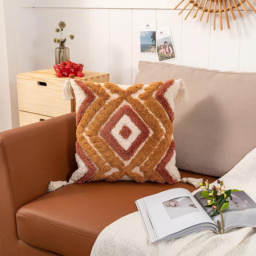 Moroccan Patterned Throw Pillow Cover