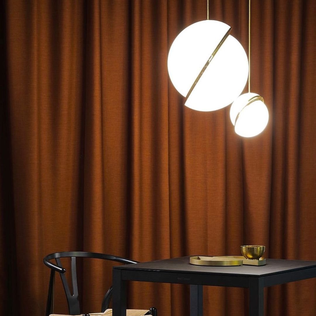 Beautiful Round Glass Pendant Light