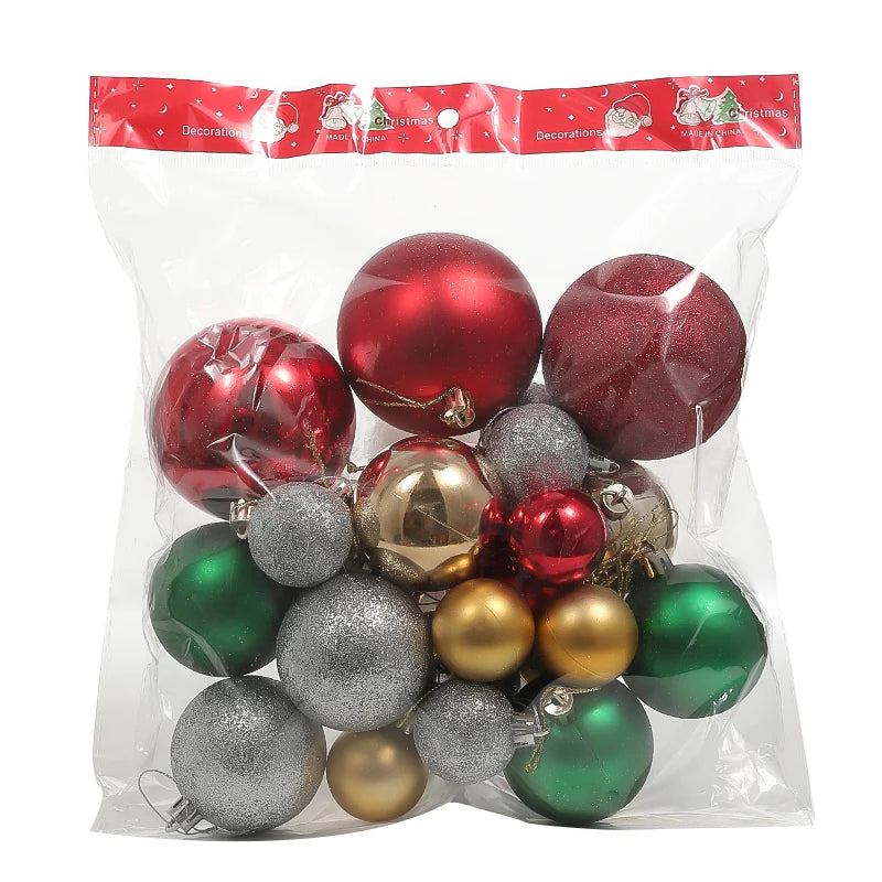 Colorful Glass Christmas Tree Ornaments Set