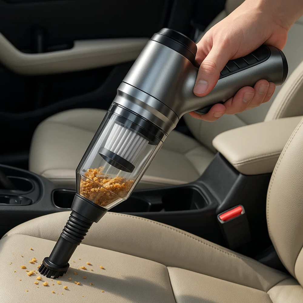 Powerful Car Vacuum Compact Auto Cleaner with Tools - Luxicro