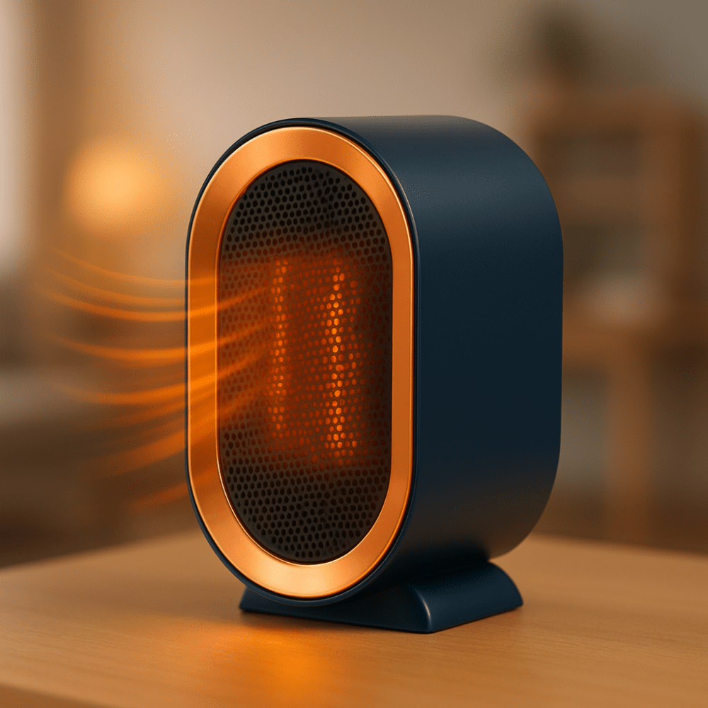 Compact Ceramic Space Heater with Quiet Operation