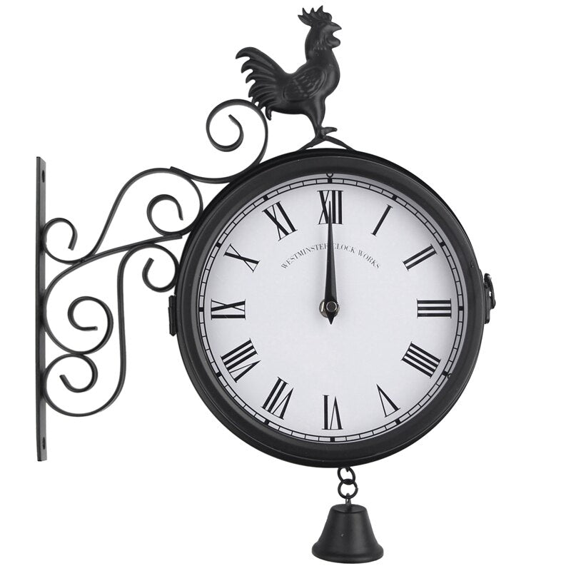 Classic Double Sided Round Wall Clock