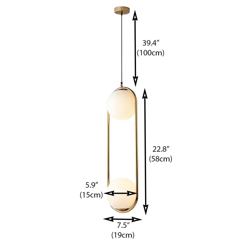 Elegant Glass Pendant Lamp With Bronze Metal Finish