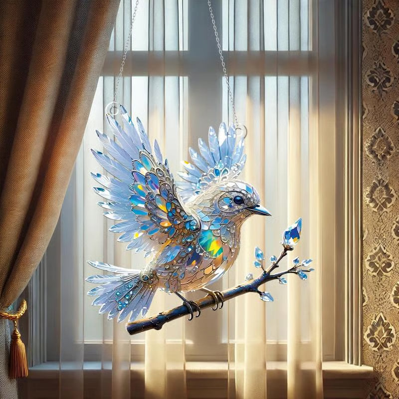 Colorful Glass Bird Wall Decoration - Luxicro