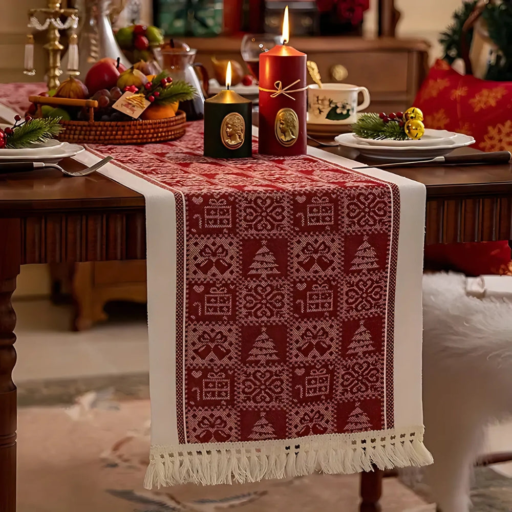 Holiday Red Deer Table Runner