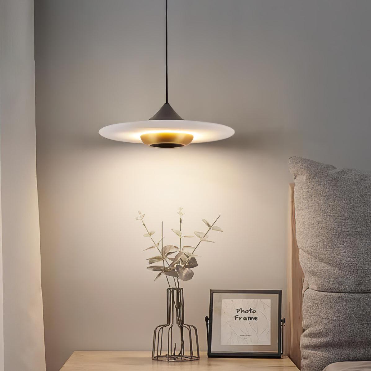 Round Luxury Marble Disk Pendant Light - Luxicro