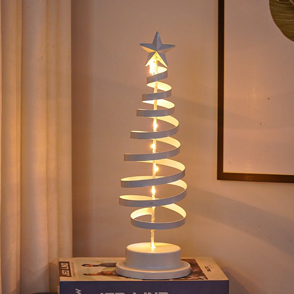 Decorative LED Spiral Christmas Tree with Star Topper