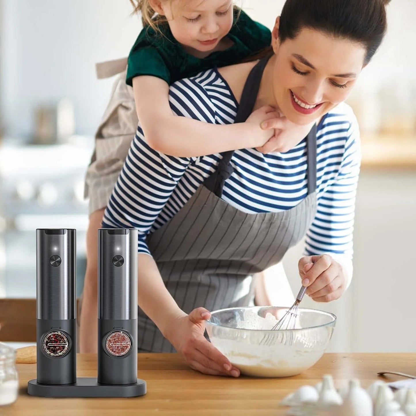 Automatic Salt Pepper Grinder USB Rechargeable Mill - Luxicro